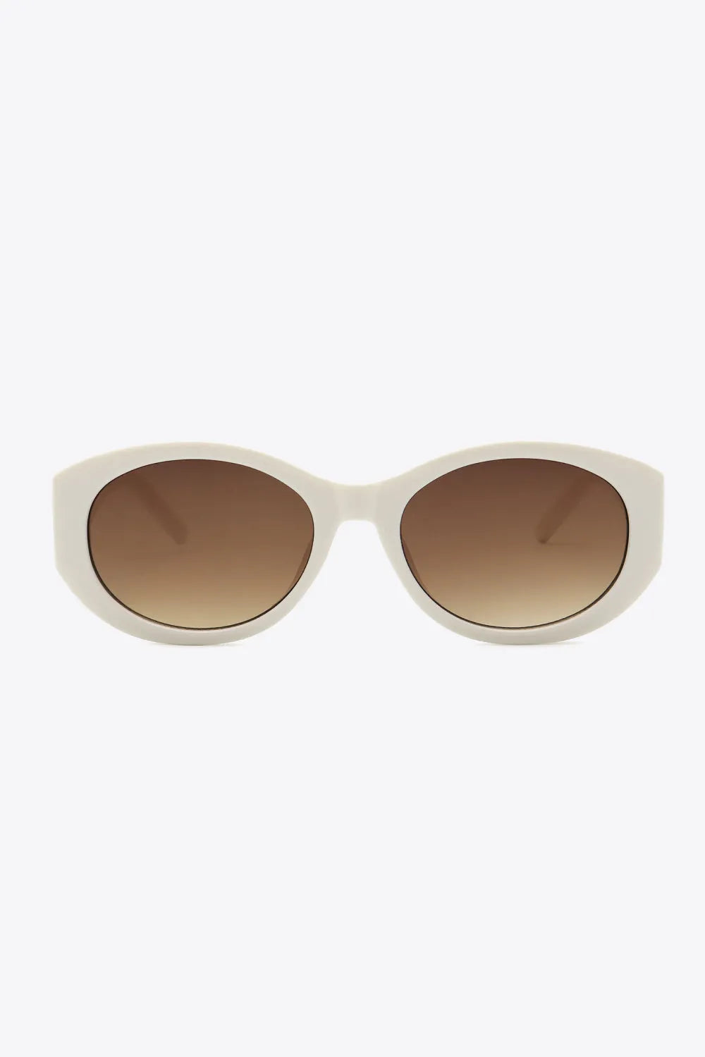 Beige Oval Frame Sunglasses - Liss & Lex