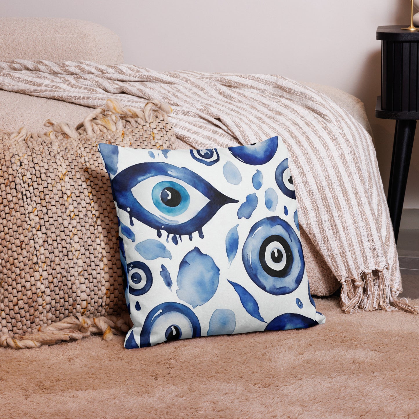 Watercolor Nazar Throw Pillows