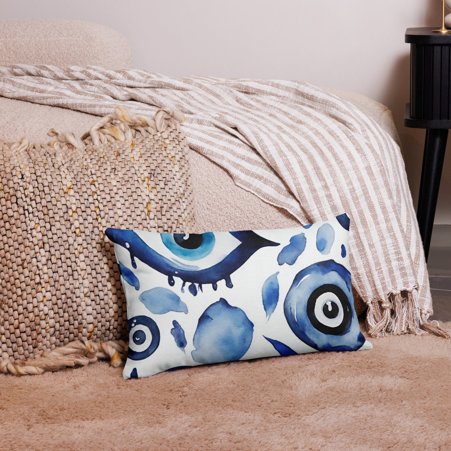 Watercolor Nazar Throw Pillows