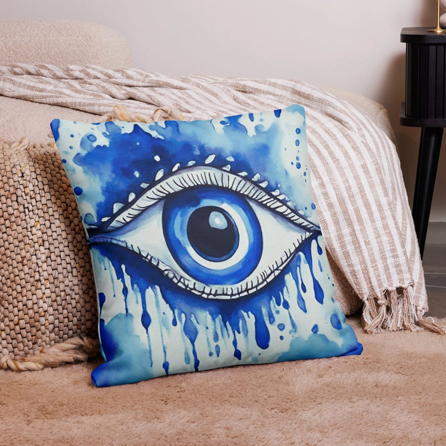 Watercolor Eye Throw Pillow - Liss & Lex