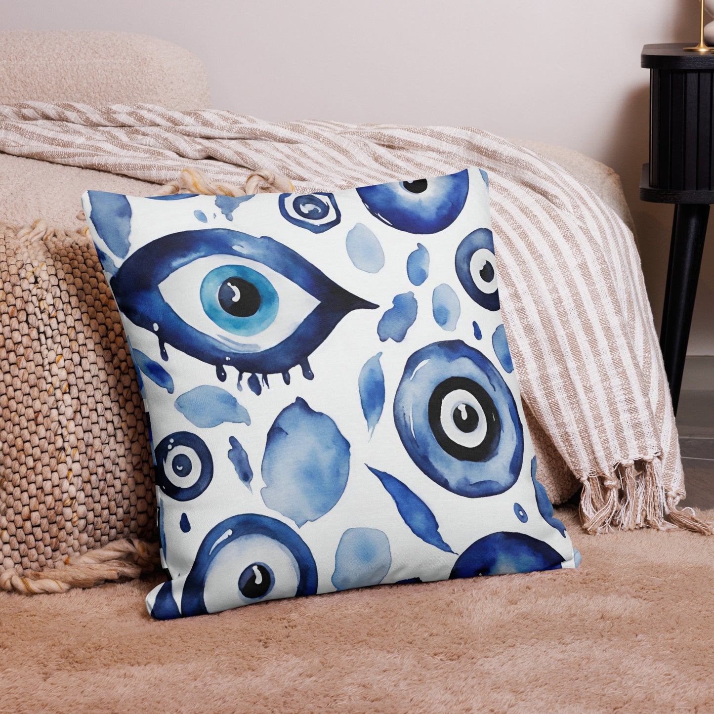 Watercolor Nazar Throw Pillows