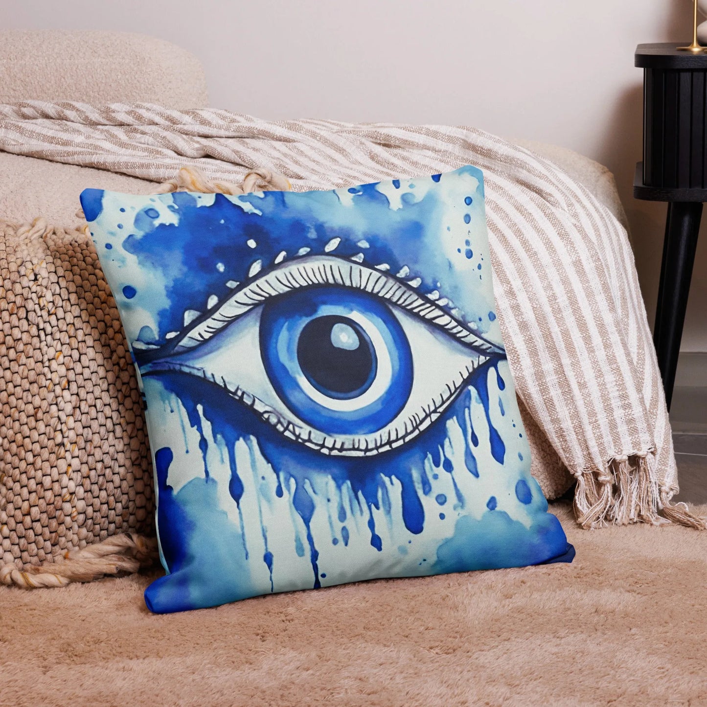 Watercolor Eye Throw Pillow - Liss & Lex