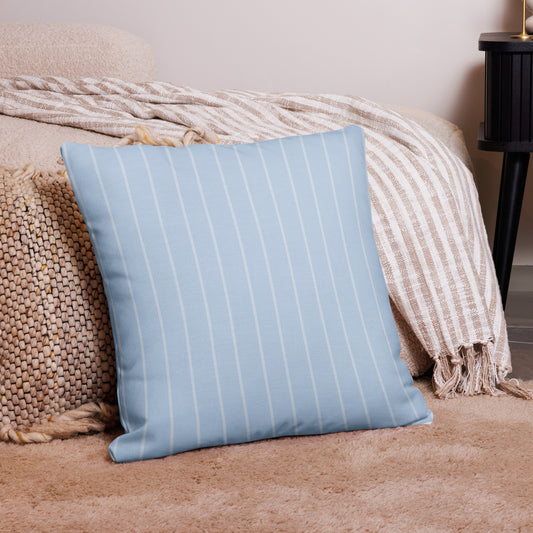 Blue Pinstripe Throw Pillows