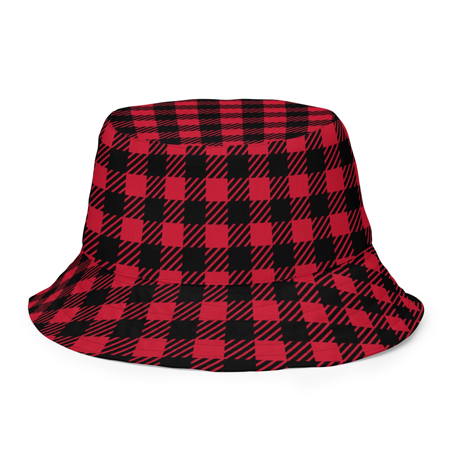 Red Plaid Reversible bucket hat