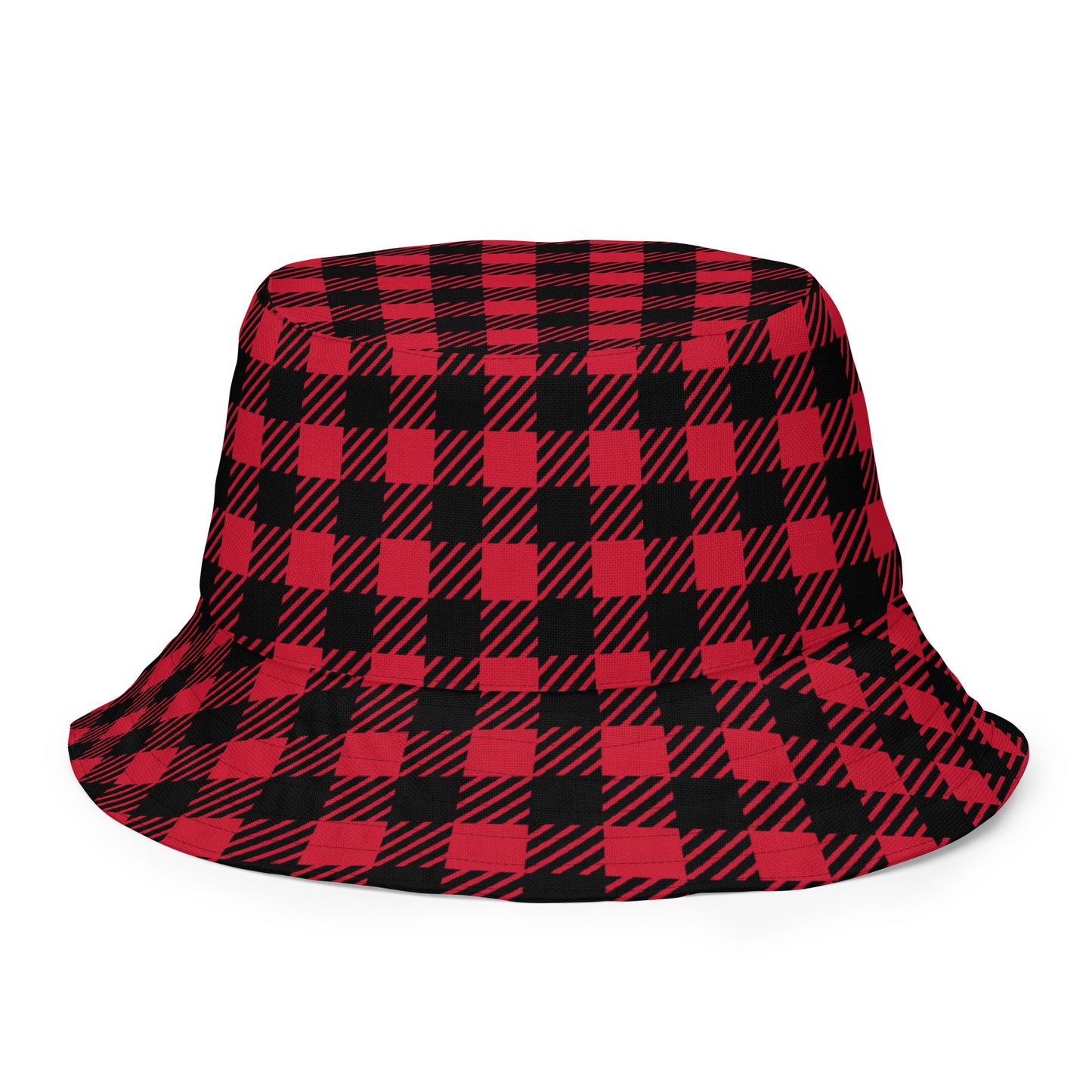 Red Plaid Reversible bucket hat