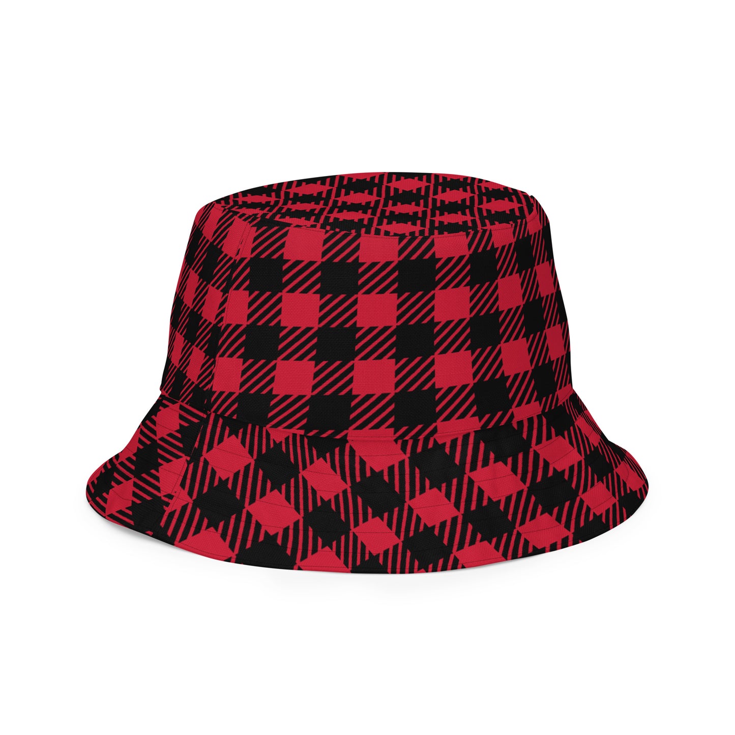 Red Plaid Reversible bucket hat