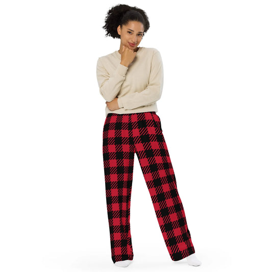 Plaid Out Wide-Leg Pants - Liss & Lex