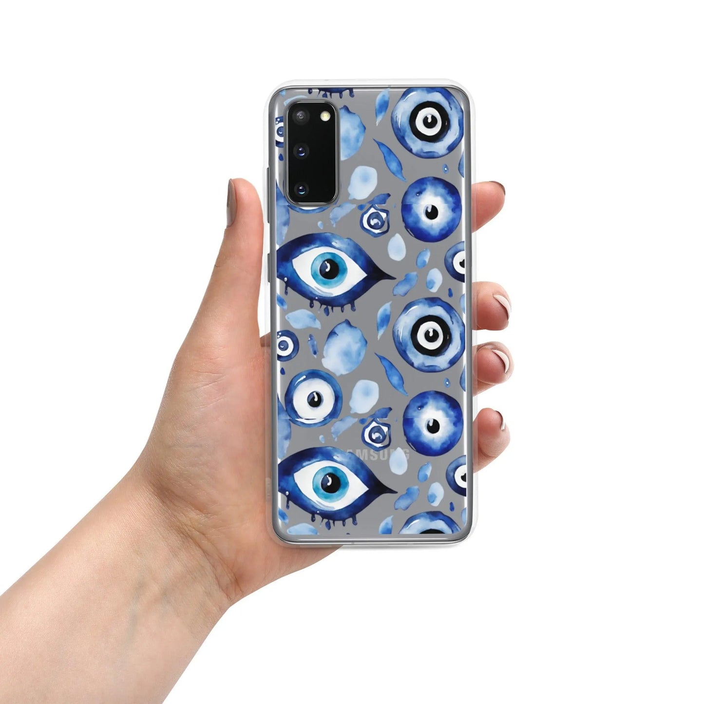 Watercolor Nazar Clear Case for Samsung Cell Phones - Liss & Lex