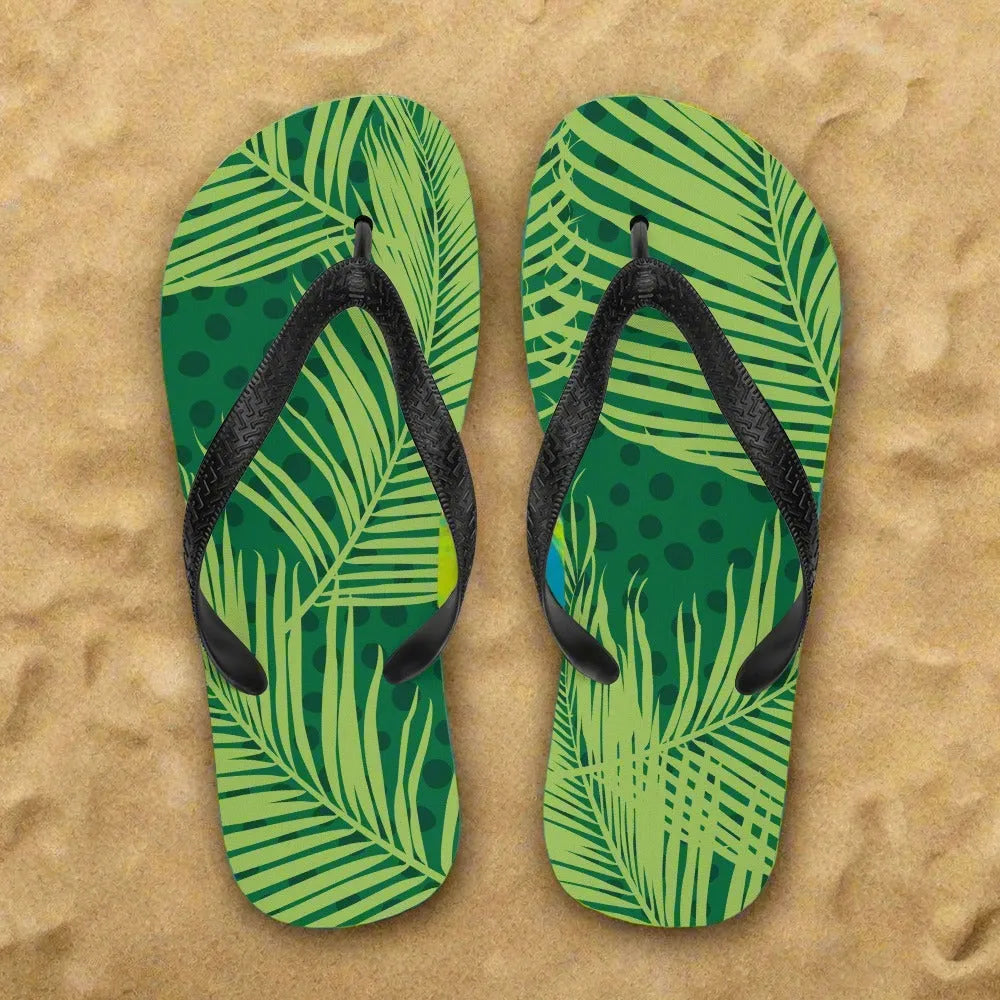 Green Leaf Flip-Flops - Liss & Lex