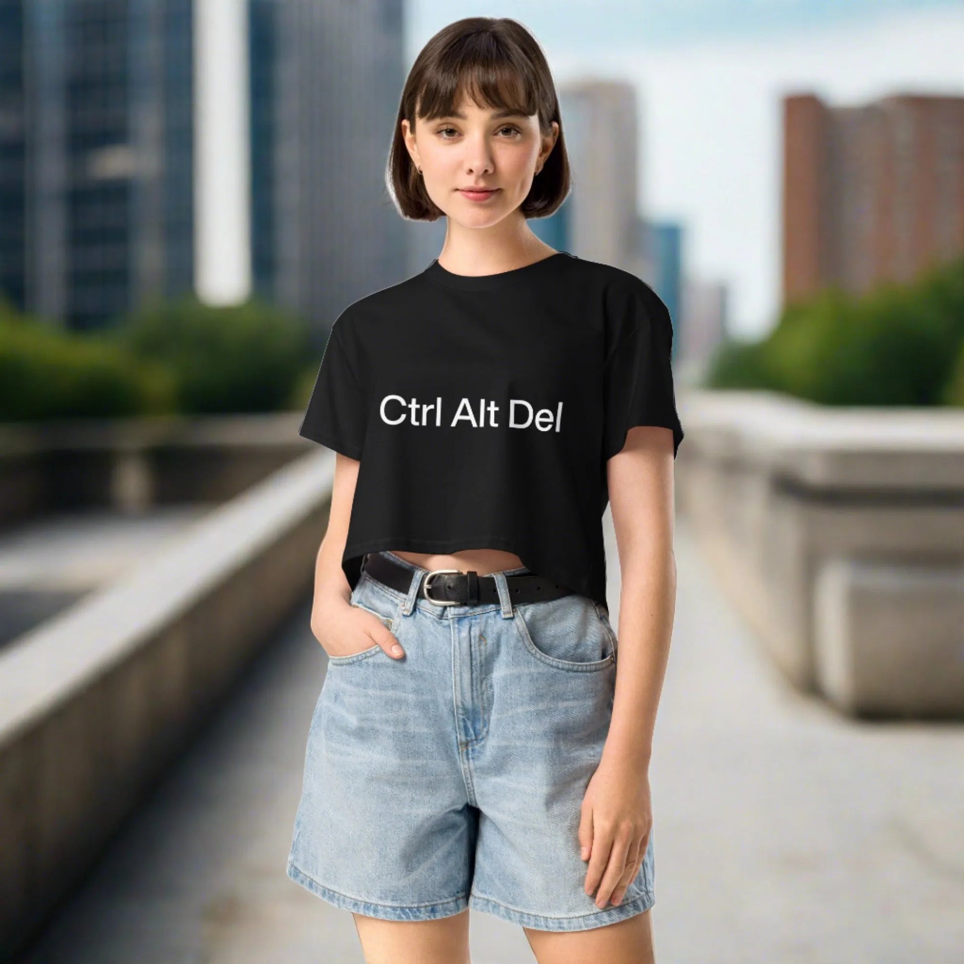 Ctrl Alt Del Crop Top - Liss & Lex